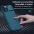 imluckies iPhone 12 Pro Max Case with Camera Cover, Hard PC Back & Soft Bumper, Protective Slim Fit