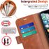 OCASE Retro Series Compatible with iPhone 12 Pro Case, Wallet Case with Card Slots, RFID Blocking, Brown