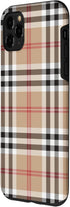 iPhone 11 Pro Max Protective Case by Plaid Check Pattern Co., Heavy Duty Black and White Checkered Tartan Design
