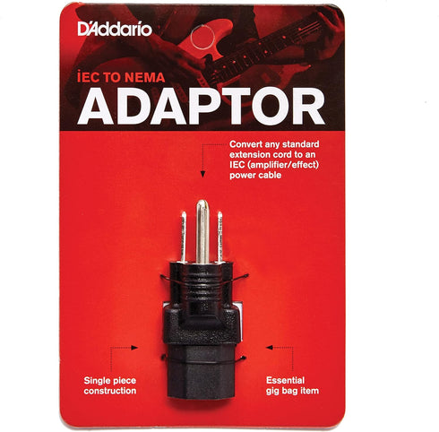 D'Addario Accessories IEC to NEMA Plug Adapter for North America