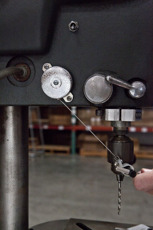 KEY-BAK Industrial Retractable Reel with 48" Stainless Steel Cable, Chrome Front