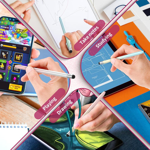 Stylus Pen for Touchscreen, 10Pcs High Sensitivity Capacitive Stylus Pen for iPad, iPhone, Android, All Devices (10