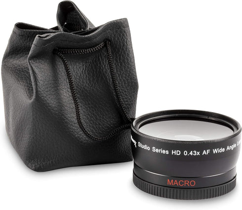 58mm High Definition 0.43x Wide Angle Lens (w/Macro) for Canon DSLR EOS Rebel 70D 77D 80D 90D T8i T7 T7i T6i T6s T6 T5i