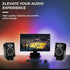 HumanCentric Desktop Speaker Stands Wedge, Anti Vibration Silicone Angle Wedge for Medium Speakers, Black
