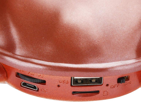 GOWENIC 2 in 1 Portable Speaker, Crab Shape Bracket, 360 Degree Surround Sound Speaker for Desktop (Red)