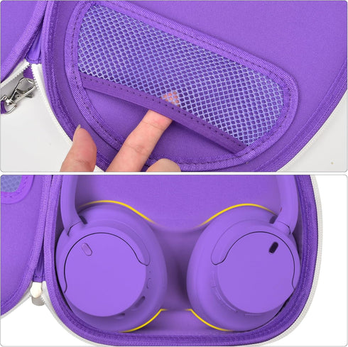 PAIYULE Case for Sony WH-CH720N WH-CH520 Noise Canceling Wireless Headphones, Carrying Bag for JBL Tune 510BT (Purple)