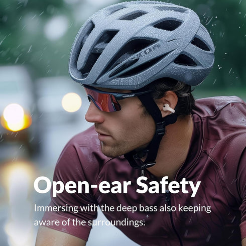 Q7 Wireless Open-Ear Headphones Bluetooth 5.3 Earbuds, Ultra Lightweight Clip On, 34H Playtime Earphones, USB-C Quick
