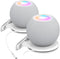AHASTYLE iHomePod Mini Wall Mount Holder, ABS Stand with Built-in Cord Management (White-2pcs)