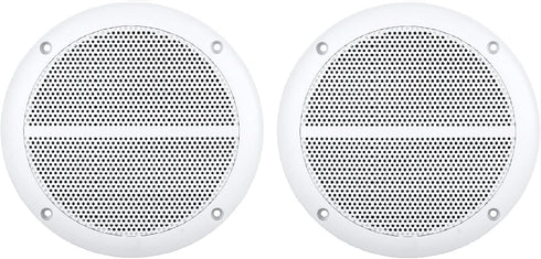 Enrock 6.5" 90 Watt Peak Power Marine 2-Way Full Range Speakers, White, Pair