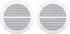 Enrock 6.5" 90 Watt Peak Power Marine 2-Way Full Range Speakers, White, Pair