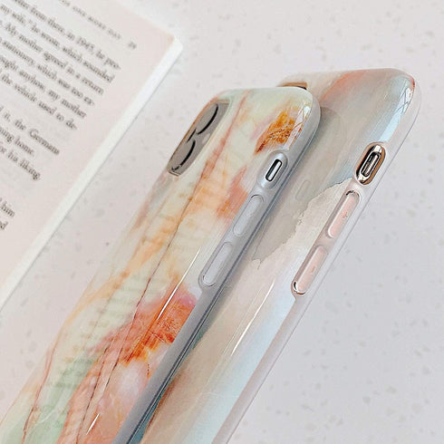 J.west iPhone 12/12 Pro Case 6.1-inch, Luxury Grey Marble Design, Ultra Slim Thin Flexible Soft Rubber TPU Cover for