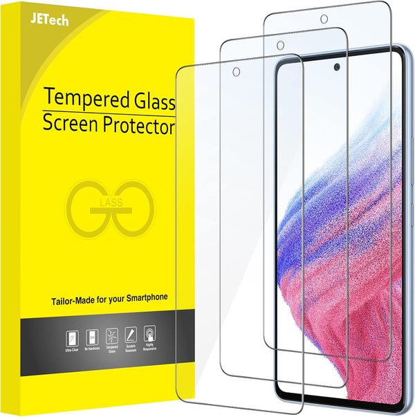 JETech 9H Tempered Glass Screen Protector for Samsung Galaxy A53 5G/A52/A52 5G/A52s 5G, HD Clear, Anti-Scratch, 3-Pack