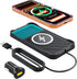 LANSEMKU Wireless Car Charger,15w Fast Car Wireless Chargers Charging pad Non Slip Charger