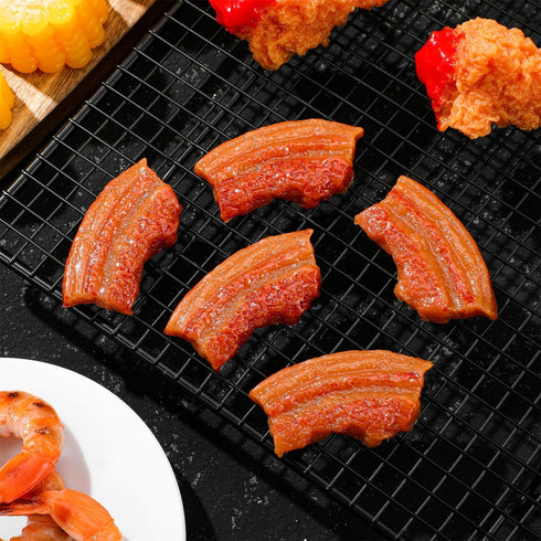 5pcs Vaguelly Realistic Food Props Meat Model Simulation Bacon Toy Lifelike Decoration