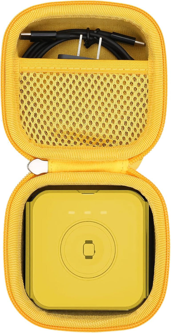 khanka Hard Travel Case for Iseyyox/RTOPS/Hicober/UCOMX Nano 3 in 1 Wireless Charger, Case Only (Yellow)