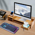 Computer Monitor Stand, Tabletop Computer Rack with Lockable Drawer, Wood Monitor Stand, Suitable for Study, Office