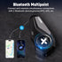 LEXIN G1 Motorcycle Bluetooth Headset, Helmet Speakers with 2 Type Mics, Hands-Free Call/Music, Waterproof