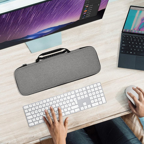 Geekria Hard Shell Protective Keyboard Carrying Case, Compatible with Magic Keyboard & Magic Mouse Combo