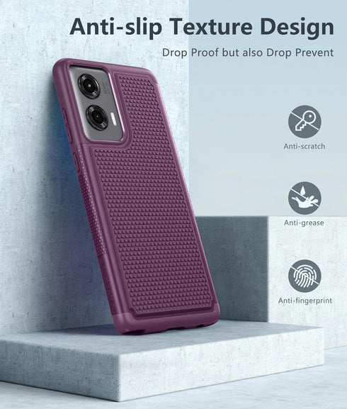 FNTCASE for Motorola Moto G-Stylus-5G-2024 Case, Dual Layer Heavy Duty Shockproof Rugged Cover, 6.7 inch