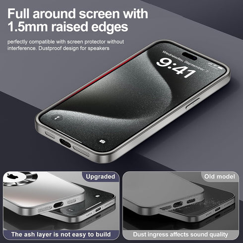 Shop MANLENO Magnetic Case for iPhone 15 Pro Max: Slim, shockproof, scratch-resistant, with full window cover & camera