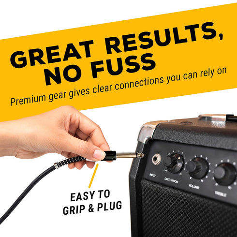 GLS Audio Store RCA to 1/4 TS Adapter - 4 Pack, RCA Female to 1/4 Inch Male Mono TS Plug