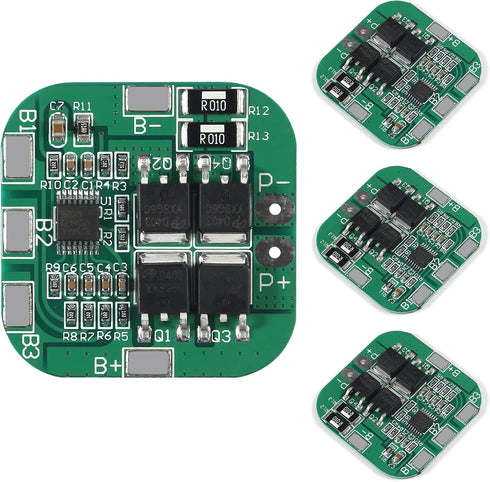 4PCS 20A 14.8V Lithium BMS PCM Protection PCB Board Module for 18650 Battery with Overcharge, Over Discharge, Short