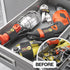 Super-Stretch Wrap-It Storage Straps - Assorted 12-Pack Orange Elastic Hook and Loop Cinch Straps