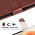 Arae Wallet Flip Cover Case with Card Holder for iPhone 12/12 Pro (6.1"), Brown