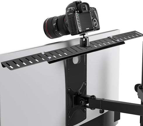 HumanCentric DSLR Monitor Mount Extra Large, Desk Camera Mounting, Light Webcam, Microphone Shelf