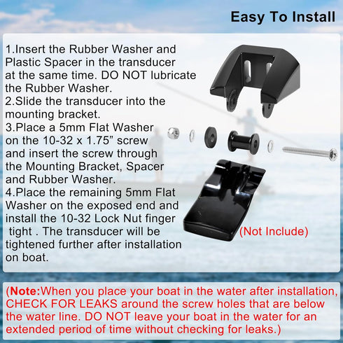 010-10272-00 Heavy Duty Transducer Mount Bracket, Compatible with Garmin Fishfinder, GPSMAP, GSD