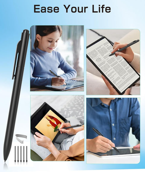 EMR Stylus Compatible with Remarkable 2, Digital Pen with Eraser, 4096 Pressure Levels, Palm Rejection, Tilt Support