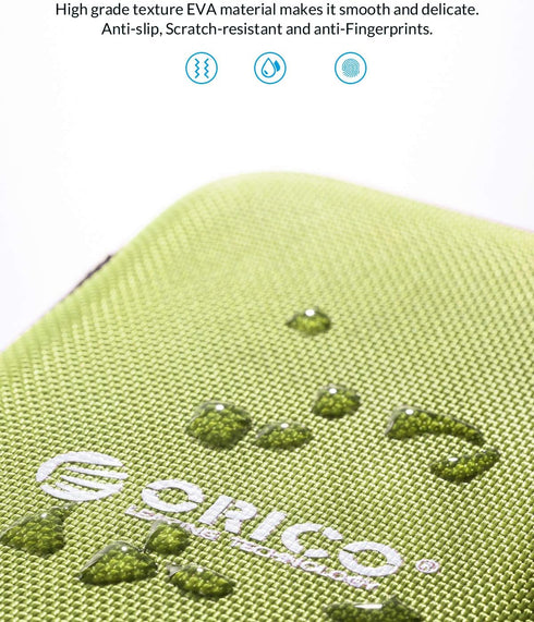 ORICO Hard Drive Case 2.5 inch External Drive Storage Bag, Waterproof Shockproof for Organizing HDD and Accessories,