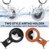 Waterproof Airtag Holder, DDJ 4 Pack Airtag Keychain, AirTag Case for Dog Collar, Luggage, Keys, Full Body Anti-Scratch Protective (PU Leather: Black/Brown, Clear: White/Black)