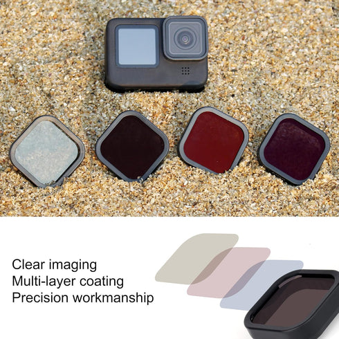 Neutral Density/Circular Polarizing Lens Filter Kit, Lens Cover for GoPro Hero 9 10 11 12 Black Action Cameras