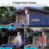 Dosilkc 1080P 360 PTZ Outdoor Security Camera, Dual Lens Linkage Wireless WiFi Cameras for Home Security, View Auto