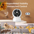 Dual Lens 2.4/5GHz WiFi Security Camera, 360° PTZ 2K Indoor Nanny Cams with Phone App, Night Vision, Local Storage