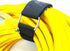 4pc 18" x 1.5" Nylon Webbing Hook and Loop Cinch Straps with Metal Buckle, Reusable Fastening Straps