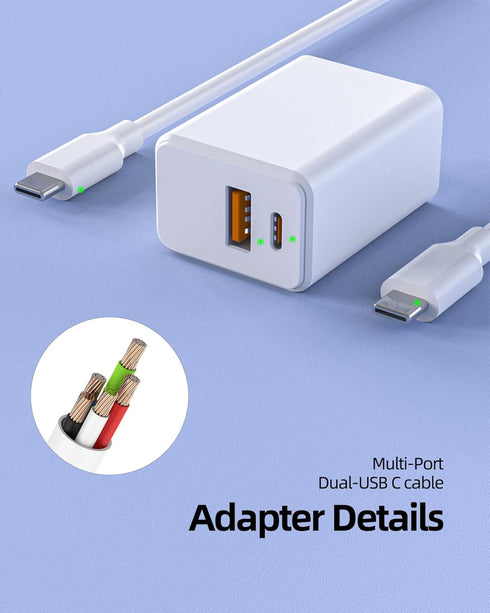 30W USB-C Charger for DJI Mini-2-SE, Mini-4-Pro, Mini 3 Pro, Mini 2, Mini 3, 4, Osmo Pocket 3, Avata, Mini SE - Fast