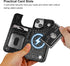 HAOPINSH 15 6.1" for iPhone Case Wallet Compatible with MagSafe Wireless Charging, Black Leopard Pattern Back Flip