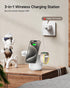 SwanScout 707M Charging Station, 3 in 1 Wireless Charger for iPhone 16/15/14/13/12 Series, Apple Watch & AirPods (No