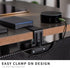 VIVO 30 Inch Clamp-on Privacy and Cable Management Organizer Sleeve, Wire Hider Kit Panel System, Desk Skirt (Black)