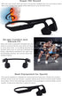 QT S Bone Conduction Headphones Bluetooth with Mic, Lightweight Open-Ear Wireless Stereo Music, IP65 Water Resistant