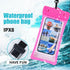 Waterproof Phone Pouch Case with Lanyard,IPX8 Floating Phone Dry Bag,Cell Phone Waterproof Pouch for iPhone 15 Pro Max 14 13 12 Galaxy S24 Ultra S23 S22, 7.0 2pcs (Black+Blue)