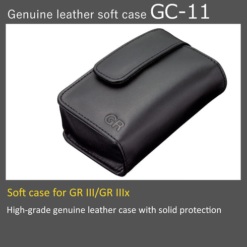RICOH Leather Soft Case GC-11 - Compatible with GR III, GR IIIx, High-Grade Genuine Leather Case, Black