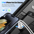 Rapid Car Charger for iPhone 15 - 27W 2-Port USB C&A Car Charger with 20W Wall Charger, 2-Pack 6Ft USB-C to USB-C