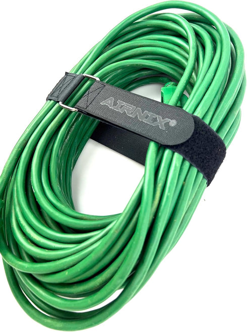 4pc Hook and Loop Nylon Cinch Straps, 22" x 1.5" (19" usable), Reusable Fastening Cable Straps, Black