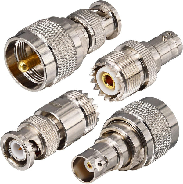 Upgraded CB Radio Antenna Adapter Kit - Optimized VSWR BNC to UHF Male Female 4 Type RF Connector