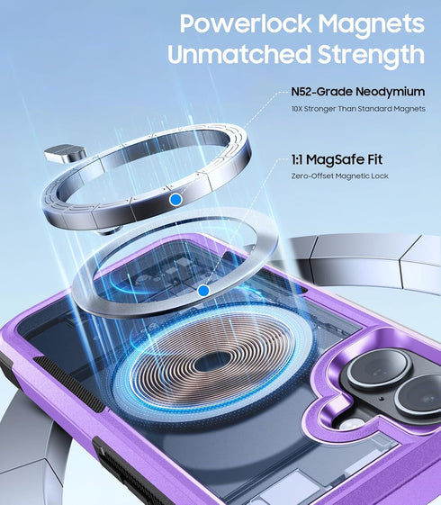 DEVISELOVE 17 iPhone17 6.3", Magnetic for iPhone Case Military-Grade Dual-Layer Shockproof, Heavy Duty Rugged