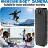 Ahheyie 1080P 180 Mini Body Camera with Night Vision, Visible Wearable Back Clip Bodycam, Rotatable Lens Portable