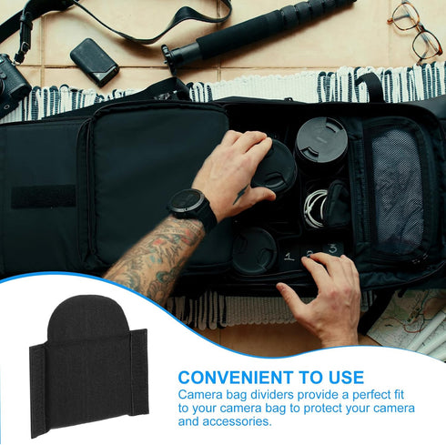 4Pcs 6.5"x6.3"x0.55" PATIKIL Camera Bag Divider, Shockproof Camera Bag Inserts Separator Pad Protective Lens for Nikon